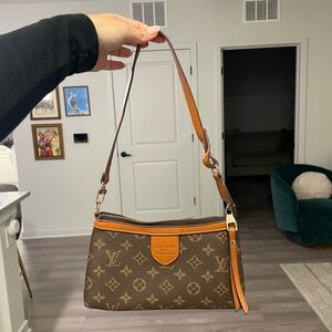 Brown and Tan Shoulder Bag